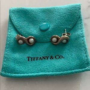 Tiffany & Co Infinity Earrings with Pearls
